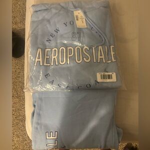 Aeropostale Light Blue Logo Hoodie & Pants Set